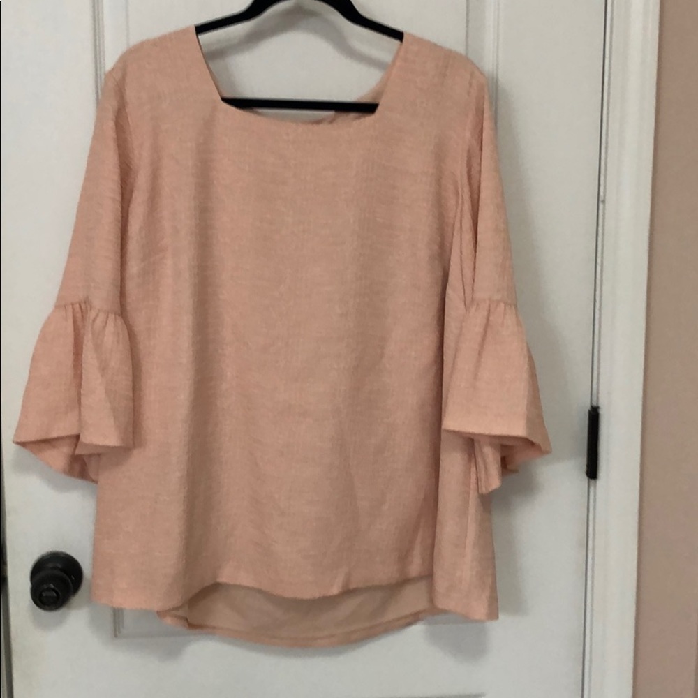 NWT Calvin Klein bell sleeve 3/4 sleeve pale pink